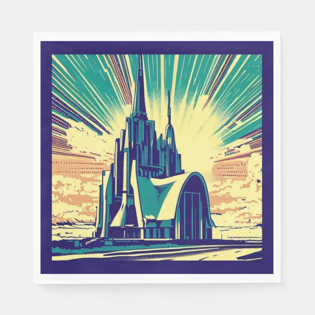 Serviette En Papier SF Église futuriste 3 (Devant)