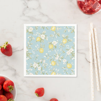 Serviette En Papier Shabby Chic Lemon Floral Series Design #5