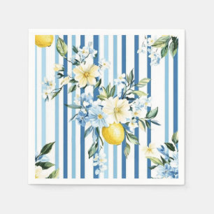 Serviette En Papier Shabby Chic Série Florale Citron Design #1