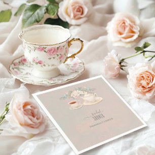 Serviette En Papier Shabby chic Tea Party Fête des mariées
