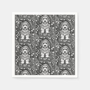 Serviette En Papier Shaggy Chien Anniversaire Fête Animaux Bienvenue