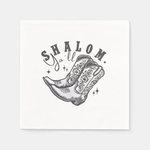 Serviette En Papier Shalom Y'all Cowboy juif Hanoukka Ouest