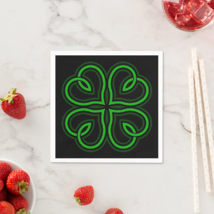 Serviette En Papier Shamrock cardiaque