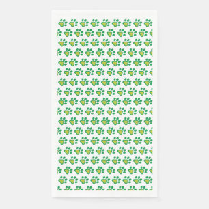 Serviette En Papier Shamrock de Dog Paw  Saint-Patrick's Day