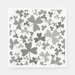 Serviette En Papier Shamrock gris