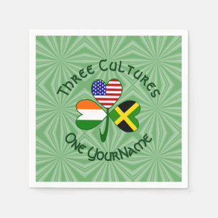 Serviette En Papier Shamrock personnalisé Américain Irlandais Jamaïcai