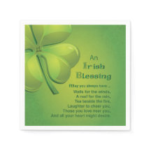 Shamrock vert d'Irlande Blessings