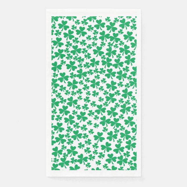 Serviette En Papier Shamrocks pour la Journée S Patricks (Devant)