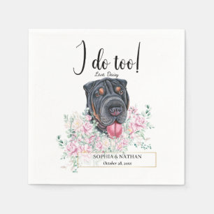 Serviette En Papier Shar Pei Chien Mariage Cocktail Napkins