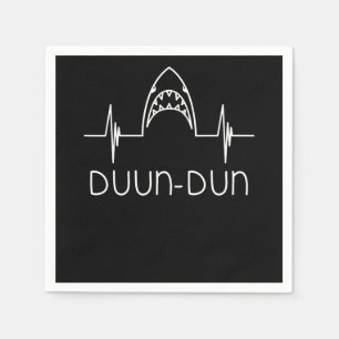 Serviette En Papier Shark Heartbeat Funny Shark Amateurs de requins
