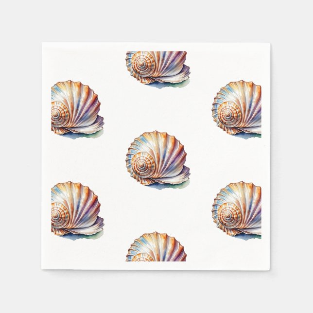 Serviette En Papier Shell Napkin (Devant)
