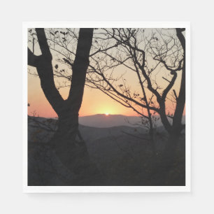 Serviette En Papier Shenandoah Sunset National Park Paysage