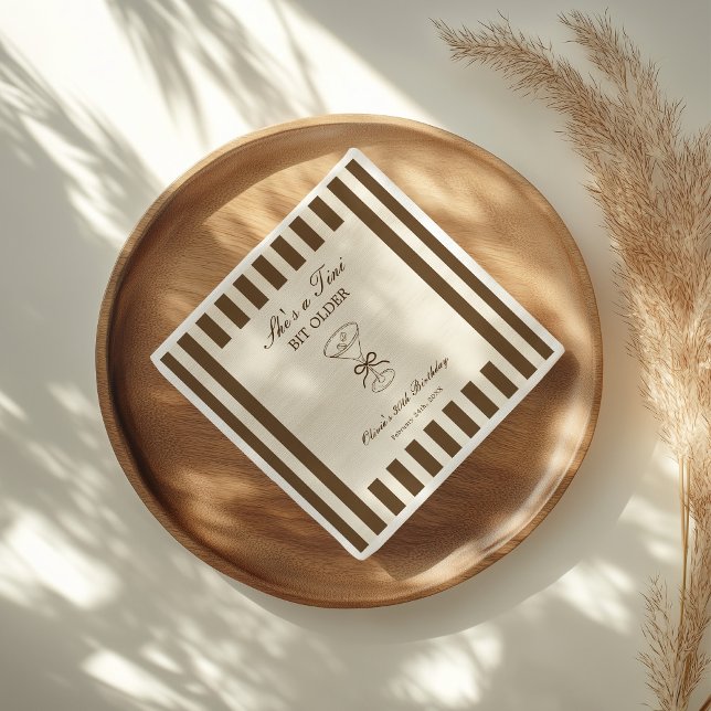 Serviette En Papier She's A Tini Bit Older Coffee Martini Birthday (Créateur téléchargé)