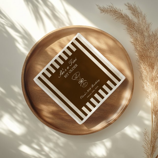 Serviette En Papier She's A Tini Bit Older Coffee Martini Birthday (Créateur téléchargé)