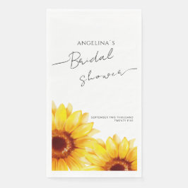 Serviette en papier Shower Mariage Tournesol