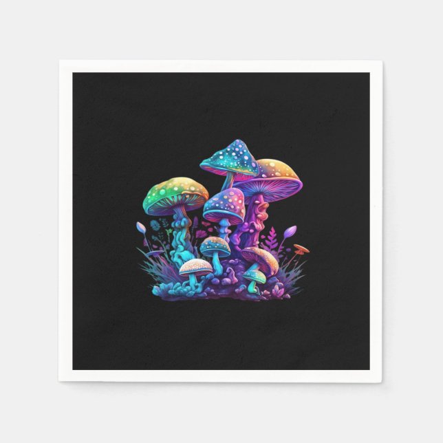 Serviette En Papier Shroom Mystique - Whimsigoth Et Witchcore Wonderl (Devant)