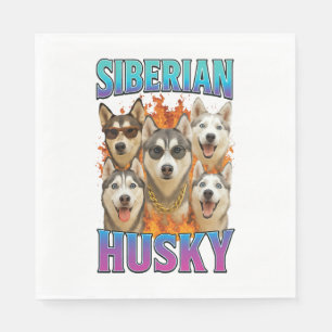 Serviette En Papier Sibérien Husky