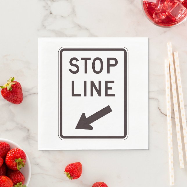 Serviette En Papier Signal routier Stop Line (Créateur téléchargé)