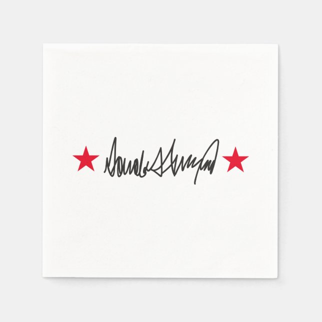 Serviette En Papier Signature Trump (Devant)