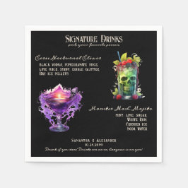 Serviette En Papier Signet signature Whimsigoth Mariage gothique Boiss