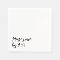 S'il vous plaît, partez à 9 h ! Message amusant de