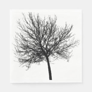 Serviette En Papier Silhouette de l'arbre