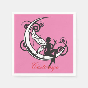 Serviette En Papier Silhouette velue Lune Thunder_Cove