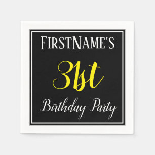 Serviette En Papier Simple, 31ème fête d'anniversaire avec nom personn