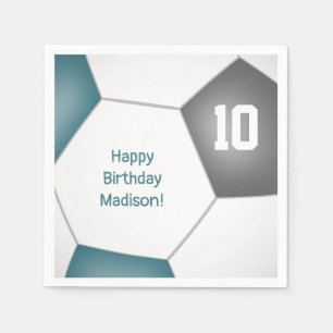 Serviette En Papier simple balle de football filles garçons anniversai