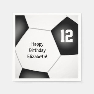 Serviette En Papier simple ballon de football filles garçons anniversa