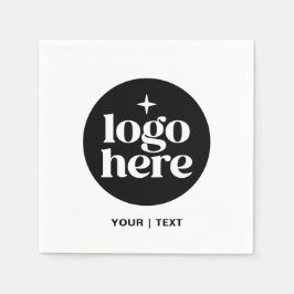 Serviette En Papier Simple Branded Custom Text & Logo