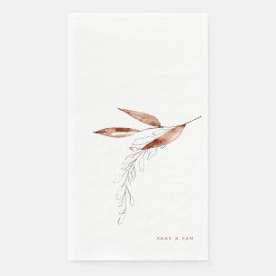 Serviette En Papier Simple Chute Folift Mariage Nom de couple