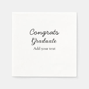 Serviette En Papier Simple congratulation graduation add your