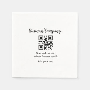 Serviette En Papier Simple entreprise site web code-barres QR ajouter 