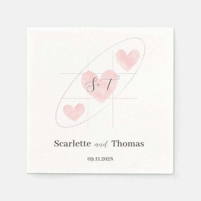 Serviette En Papier Simple et élégant minimaliste (Devant)