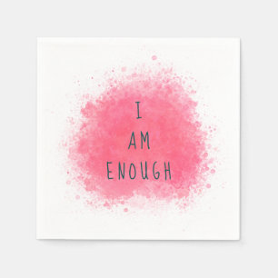 Serviette En Papier Simple Inspiration Je Suis Suffisamment Citation D