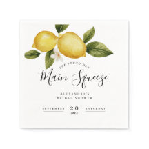 Simple Italia Lemon Calligraphie Baby Shower de Ma
