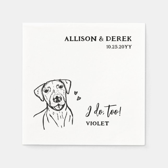 Serviette En Papier Simple je fais trop pointeur Mariage de dessin de  (Devant)
