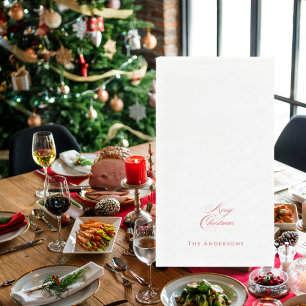 Serviette En Papier Simple Joyeux Noël Personnalisé II