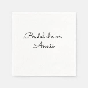 Serviette En Papier simple minimal ajoutez votre nom texte enterrement