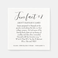 Simple moderne Noir & Blanc Fun Fact 2 Mariage