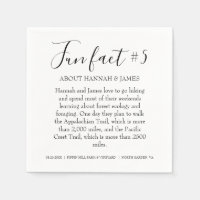 Simple moderne Noir Blanc Fun Fun Fact 5 Mariage