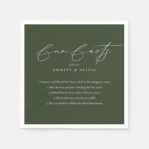Serviette En Papier Simple Moderne Script Calligraphie Fun Fun Fun Fun