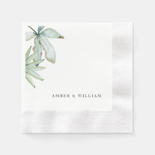 Serviette En Papier Simple Moments Mariage Tropical Devise