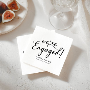 Serviette En Papier Simple Nous sommes fiancés Fête de fiançailles