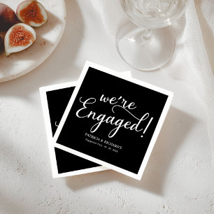 Serviette En Papier Simple Nous sommes fiancés Fête de fiançailles Noi