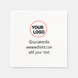 Serviette En Papier simple personnalisé minimal ajouter votre logo adr