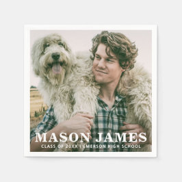 Serviette En Papier Simple Photo Moderne Graduation