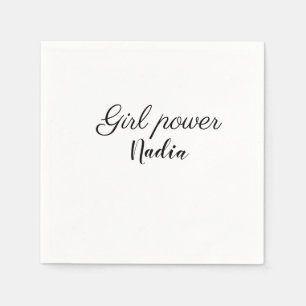 Serviette En Papier simple pouvoir minimal des filles ajouter le nom t