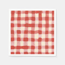 Simple Rose Rouge Aquarelle Carreaux Baby Shower